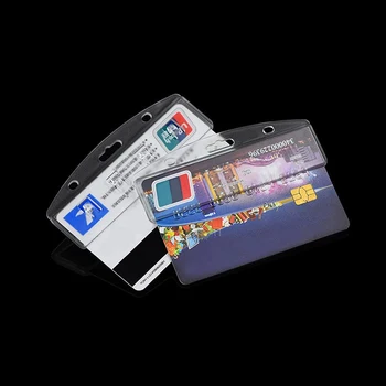 1 шт. горизонтальный половинный держатель бейджа для салфеток ID-карт, матовый жесткий