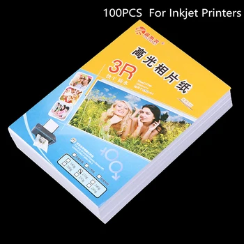 100 Листов Глянцевой фотобумаги 3R для струйных принтеров Высокого качества для вывода фотографической графики