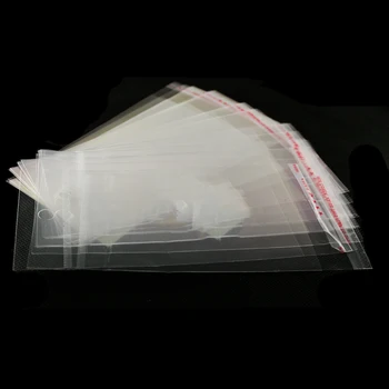 100шт 7*15 см Прозрачные мини-маленькие пластиковые пакеты для ювелирных изделий с самоклеющимся уплотнением OPP Посылка сумка PDC01-04