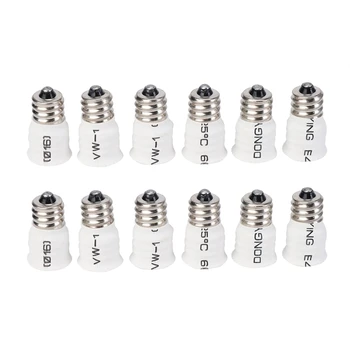 12 упаковок преобразователя белой лампы E12 в E14, светодиодный держатель для лампы, адаптер для смены розетки, высокое качество