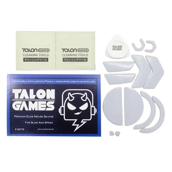 2 комплекта наклеек для мыши TALONGAMES, наклеек для ног, закругленных краев для проводной / беспроводной мыши Logitech G502X