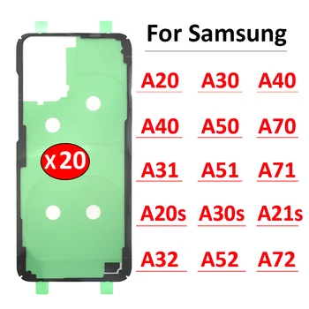 20 Штук Оригинальная Наклейка На Заднюю крышку Батарейного отсека, Клейкая лента Для Samsung Galaxy A20 A30 A50 A70 A20s A21s A30s A51 A71 A32 A52 A72