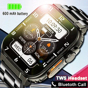 2023 Новые AMOLED Bluetooth Call Смарт-часы Мужские 600 мАч с Большой Батареей 100 + Спортивный Фитнес-трекер 3ATM Водонепроницаемые Умные Часы Мужские