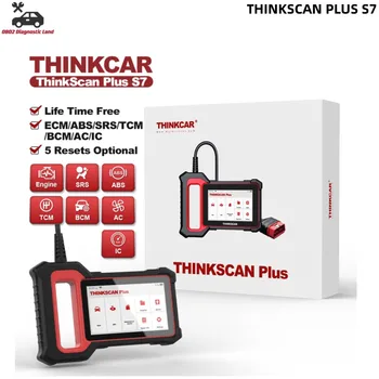 2023 Новый Диагностический инструмент THINKCAR Thinkscan Plus S7 OBD2 7 Систем Пожизненно Бесплатно 5 Сбрасывает сканер OBD2 ECM ABS SRS TCM BCM AC IC