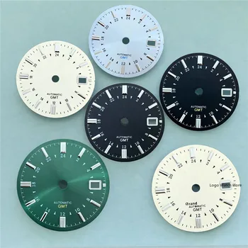 31 мм Циферблат Grand S для механизма NH34, Переоборудованный GMT, четырехигольный циферблат Nh34, Инструменты для часов с Логотипом Nh34 Gs, Ремонт Часов, Белый, Черный