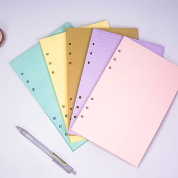 40 Листов розово-фиолетовой бумаги для блокнота формата А5 А6, сменная бумага для переплета на спирали, Указатель на внутренней странице На день, на месяц, на неделю
