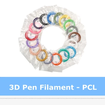 5 мЕтров * 20шт 20 цветов PCL Нити Накаливания, 1,75 мм Низкотемпературная 3D Ручка Нити Накаливания PCL нити Накаливания