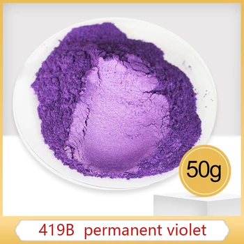 50 г Тип 419B Фиолетовый Жемчужный порошок Пигмент Акриловая краска для Рукоделия Автомобильная краска Soap Dye Co