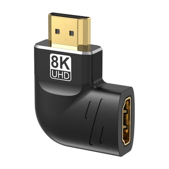 8K HDMI-совместимый адаптер, Разветвитель между мужчинами и женщинами, конвертер на 270 градусов, удлинитель для HDTV адаптера монитора ноутбука