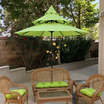 9-футовый зонт в виде пагоды, прочный-зеленый, полиэстер, 150 МКФ