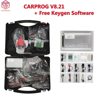 CARPROG V8.21 + Бесплатное программное обеспечение Keygen Идеальная онлайн-версия Для Программатора Радио IMMO ECU Airbag Auto Repair Tool