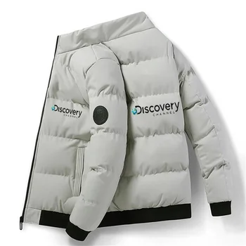 Discovery 2022, новая осенне-зимняя мужская этническая куртка на молнии, повседневное пилотское пальто с шарфовым воротником, модное тонкое пальто
