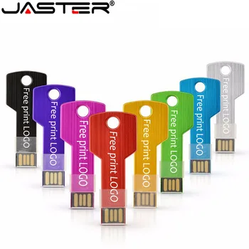JASTER USB 2.0 новый mater 11 цветов ручка-накопитель металлический ключ карта памяти 4 ГБ 16 ГБ 64 ГБ USB флэш-накопитель модные ключи логотип клиента