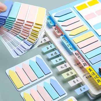 Morandi Color Sticky Notes Индексная этикетка, отрывная водонепроницаемая наклейка для заметок для девочек, липкие вкладки, корейские канцелярские принадлежности Kawaii