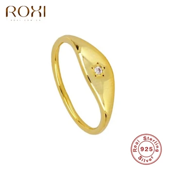 ROXI, Глянцевые маленькие кристаллы, Звездочки, кольца для женщин, Обручальное кольцо из стерлингового серебра 925 пробы, кольца для пальцев, Обручальное кольцо, Ювелирные изделия Bague