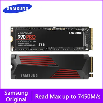 SAMSUNG M.2 SSD M2 1 ТБ 2 ТБ PCIe Gen 4.0 x4, NVMe ™ 2.0 HDD Жесткий Диск Твердотельный 990 Pro С охлаждающей прокладкой для ноутбука