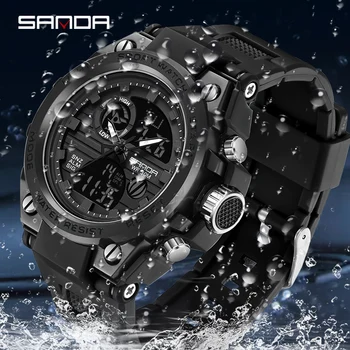 SANDA Бренд G-Style Военные Часы Мужские Цифровые Ударные Спортивные Часы Для Мужчин Водонепроницаемые Электронные Наручные Часы Мужские S 2023 Relogios