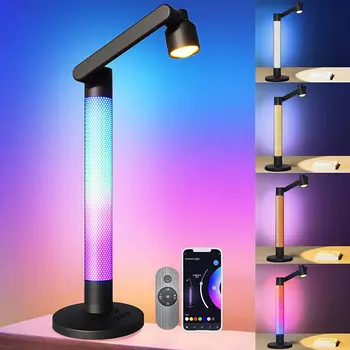 Smart Tuya APP LED Настольная Лампа RGB Desktop Ambient Night Light Музыкальная Синхронизация Настольных Ламп Работает с Alexa для Спальни, Читального Зала