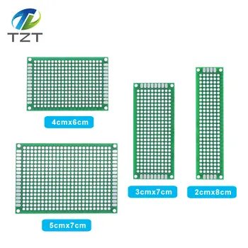 TZT 5x7 4x6 3x7 2x8 см двухсторонний медный прототип печатной платы Универсальная плата из Стекловолокна для Arduino