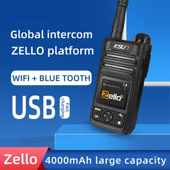 Zello Портативная Рация 4G Wifi Беспроводная Радиостанция SIM Real PTT Android Мобильный Телефон Радио Дальнего Действия Профессиональный KSUN ZL30