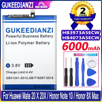 Аккумулятор 6000 мАч HB3973A5ECW HB4073A5ECW Batterie Для Huawei Mate 20 X 20X/Honor Note 10/Honor 8X Max Mate20X Note10 Bateria