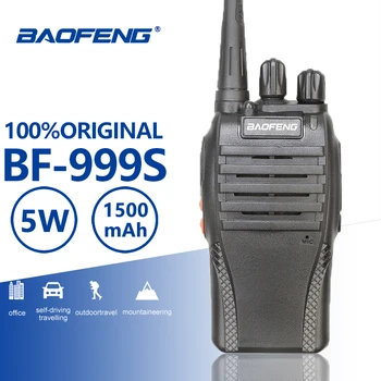 Бесплатный Наушник 5 Вт UHF Частотой 400-470 МГц Baofeng BF-999S Портативная рация Портативная Радиостанция Любительское Радио КВ Трансивер Bf-888s
