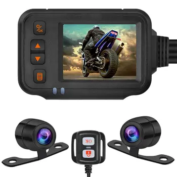 Видеорегистратор для мотоцикла, 2-дюймовый IPS-экран 1080P + 720P, двойная AHD-видеорегистратор для велосипеда, G-сенсор, режим парковки, видеорегистратор для вождения