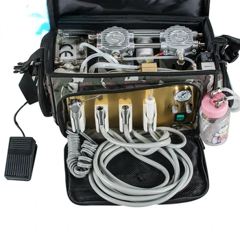Воздушный компрессор для стоматологического рюкзака, турбина для лечения полости рта, портативное лечение зубов и 2 отверстия/4 отверстия