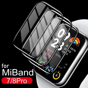 Для Xiaomi Mi Band 7 8 Pro Защитная пленка с полным покрытием для умных часов Mi Band 7Pro 8Pro, защитная пленка из мягкого волокна, Не стеклянная