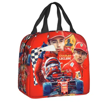 Женские сумки для ланча Formula One Leclerc Charles с термоизоляцией, сумка для ланча Monaco Racer, для работы, учебы, путешествий, коробка для еды
