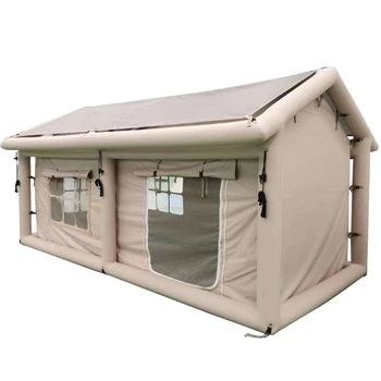 Изготовленная на заказ Большая двухкомнатная водонепроницаемая надувная палатка Air House для нескольких Человек, Большая надувная палатка для кемпинга на открытом воздухе