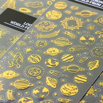 Кавайные Золотые наклейки Снежинка Звездное Небо Двенадцать Созвездий DIY Дневник Для Скрапбукинга Наклейки для планировщика этикеток