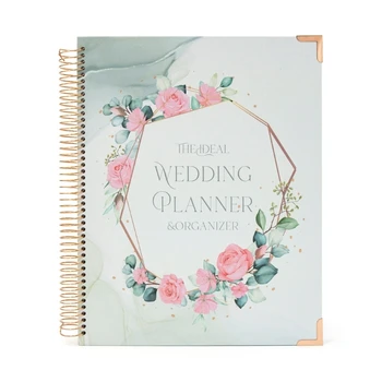 Книга для свадебного планировщика с цветочным рисунком, Свадебный органайзер, Дневник планирования для новобрачных