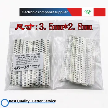 комплект патч-резисторов 1210 Точность упаковки компонентов 5% от 1R до 1 М Ом 33 вида по 20 штук в каждом, всего 660 штук.