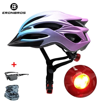 Красный Велосипедный шлем MTB, шлем со светодиодной подсветкой и солнцезащитным козырьком, Мужской Легкий Дорожный шлем для горного Велосипеда, Защитная кепка для велосипеда
