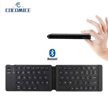Легкая Мини-беспроводная складная клавиатура Bluetooth Складная беспроводная клавиатура для IOS / Android / Windows ipad, планшетного телефона