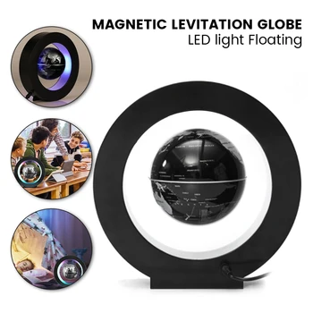 Магнитная левитация 3D печать Глобус Креативные подарочные украшения 3 дюйма C-образная технология подвески магнитного поля Украшения