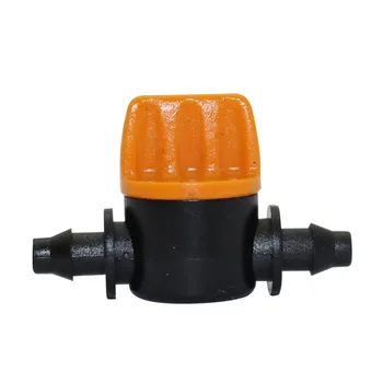 Мини-клапан со шлангом диаметром 4-7 мм, клапан для полива сада, клапан для регулирования расхода воды, сельскохозяйственные инструменты, фитинги для капельного орошения, 10 шт.