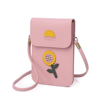 Модная сумка-мессенджер для девочек на плечевых ремнях, простая базовая сумка для мобильного телефона, женская сумка для паспорта из искусственной кожи