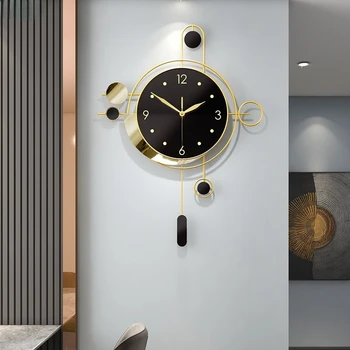 Настенные часы в скандинавском стиле для домашнего декора, Украшение гостиной, Настенные часы, Современный дизайн, часы с отключением звука