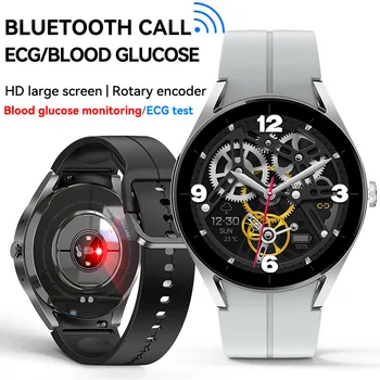 Неинвазивный монитор уровня сахара в крови ЭКГ Смарт-Часы Bluetooth Call Smartwatch Bluetooth Call Смарт-Часы Мужчины Женщины Монитор Здоровья