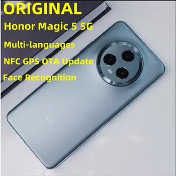 Новые Мобильные телефоны HONOR Magic 5 Snapdragon 8 Gen 2, Время автономной работы 5100 мАч, 6,73 Дюйма, 120 Гц, Четырехгранный Дисплей 5G, Смартфон