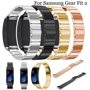 Новый высококачественный ремешок для часов из нержавеющей стали для Samsung Gear Fit 2 для Samsung Gear Fit 2 Pro Smart watch Металлический ремешок для часов