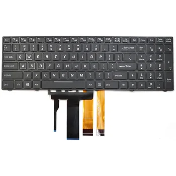 Новый Ноутбук для Clevo PA70EP6 PA70EP6-G PA70ES PA71EP6 PA71EP6-G EVO16-S американская клавиатура черного цвета с RGB подсветкой и Рамкой Из 4 кабелей