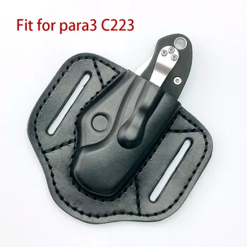 ножны из натуральной кожи, изготовленные на заказ, кожаные ножны для складного ножа Spider Para3 C223, сумка для хранения