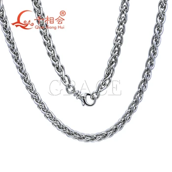 Ожерелье простая цепочка из цветочной корзины шириной 5 мм, плетеная цепочка из серебра 925 Пробы, Модная мужская женская цепочка в стиле хип-хоп, ювелирные изделия