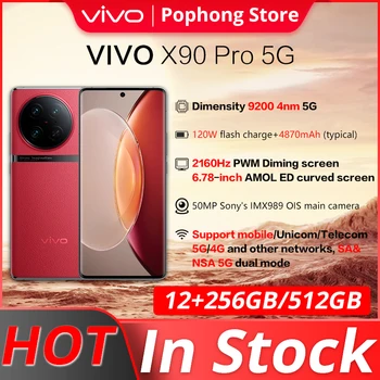Оригинальный VIVO X90 PRO 5G 6,78 дюймовый AMOLED Dimensity 9200 Восьмиядерный 120 Вт Зарядка 50 Вт Беспроводная Зарядка 50 М Камера IP68 NFC