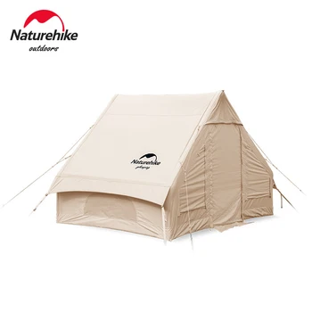 Палатка Naturehike Air 6.3 Cotton Надувная Палатка 6.3㎡ Outdoor Waterproof Sun Shelter Передвижная Хлопковая Надувная Воздушная Палатка С Надувателем