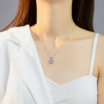Популярное ожерелье из стерлингового серебра 925 пробы, милая цепочка с подвеской в виде сердца, подарок на День Рождения, женские ювелирные изделия, Бесплатная доставка