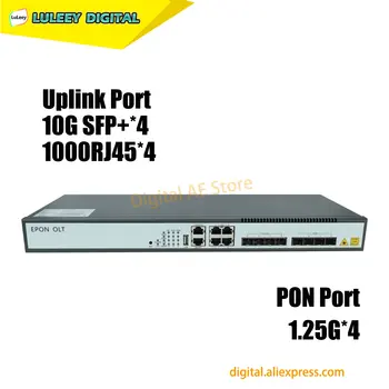 Порт восходящей линии 10G * 4 SFP +, 4EPON OLT, оптоволоконный коммутатор L3, веб-управление, разблокирован ONU, совместим с HUAWEI ZTE VSOL и другими ONTS
